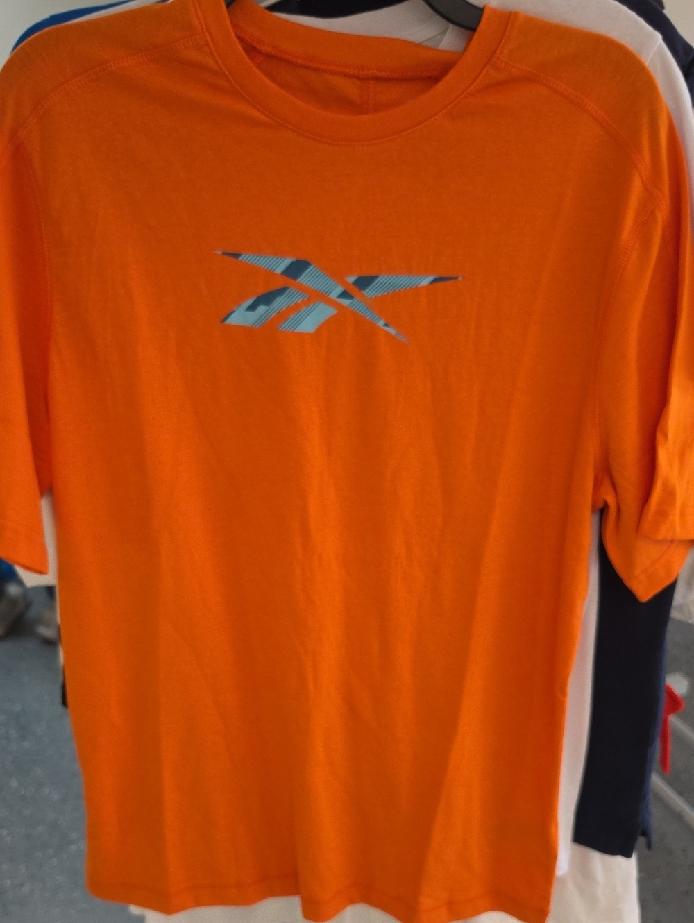 Reebok Orange Short-Sleeve Logo Tee